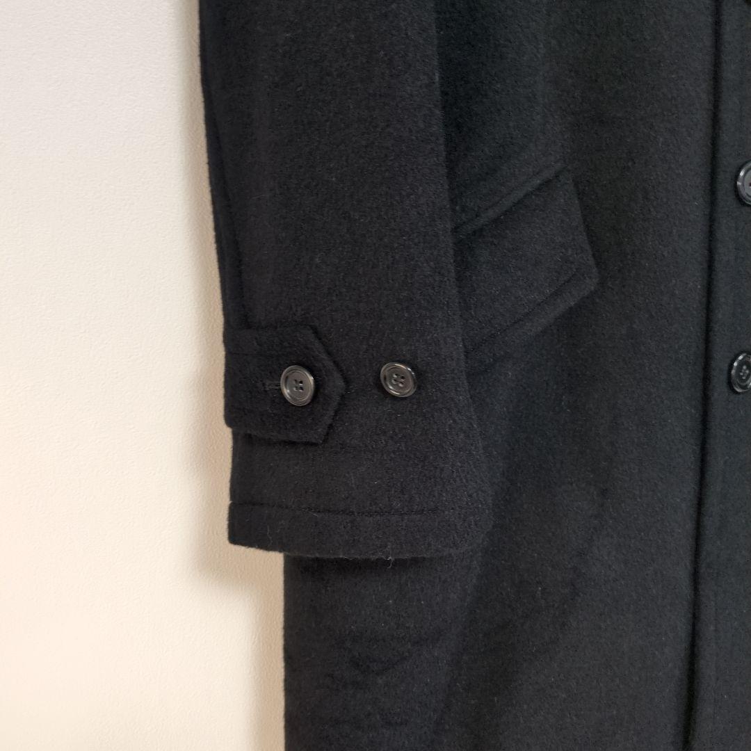 VISARUNO ロング ウールコート 黒