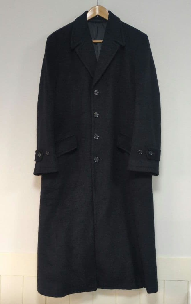 VISARUNO ロング ウールコート 黒