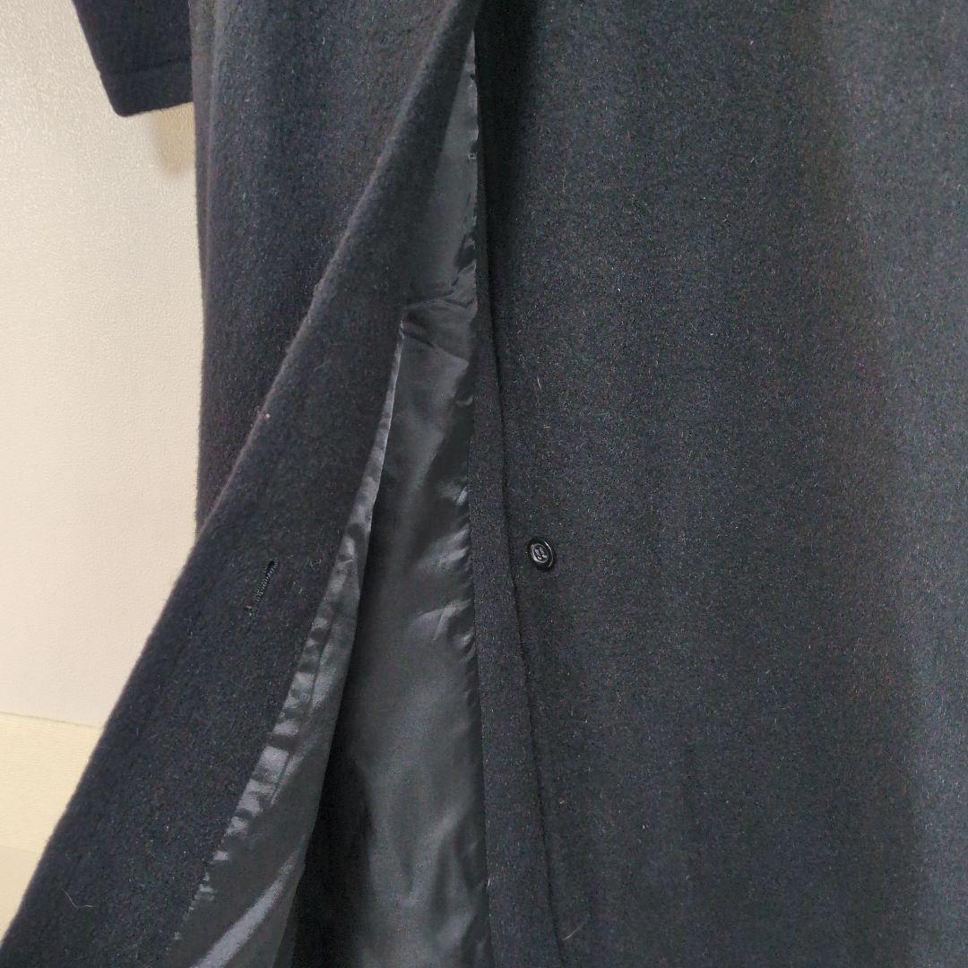 VISARUNO ロング ウールコート 黒