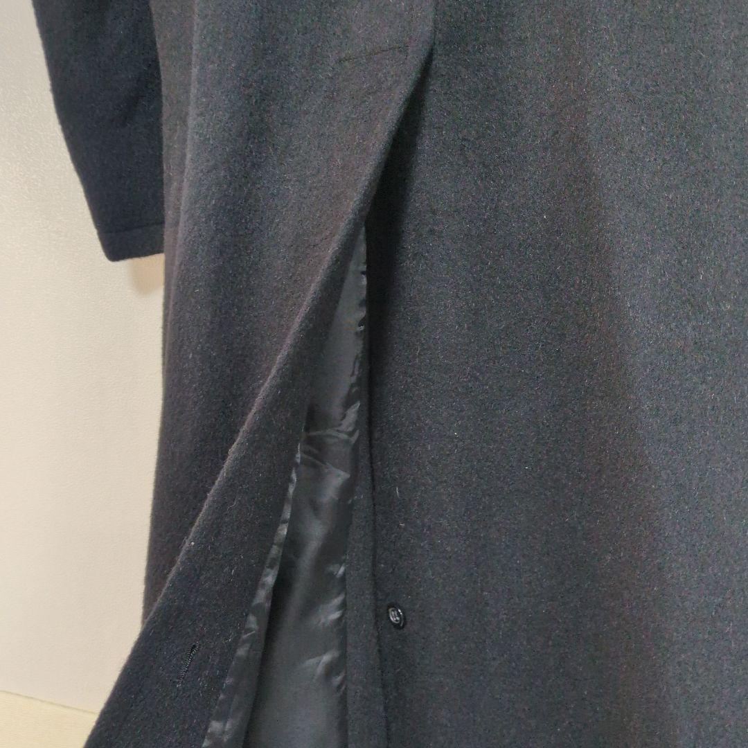 VISARUNO ロング ウールコート 黒