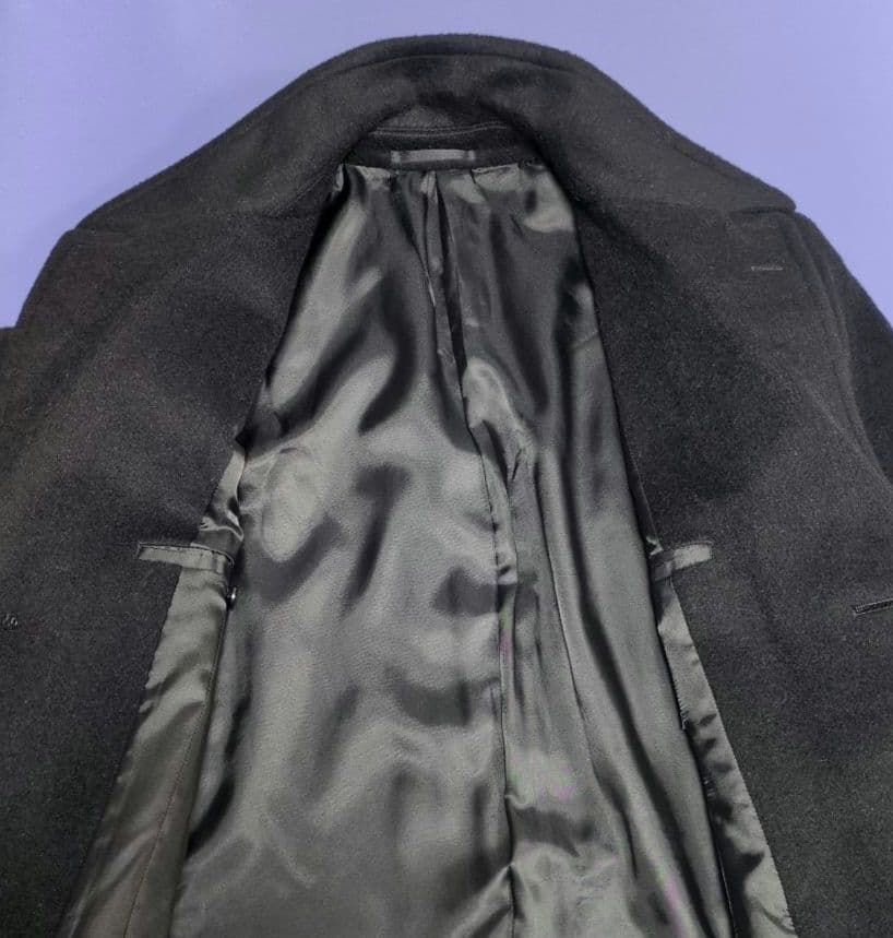 VISARUNO ロング ウールコート 黒