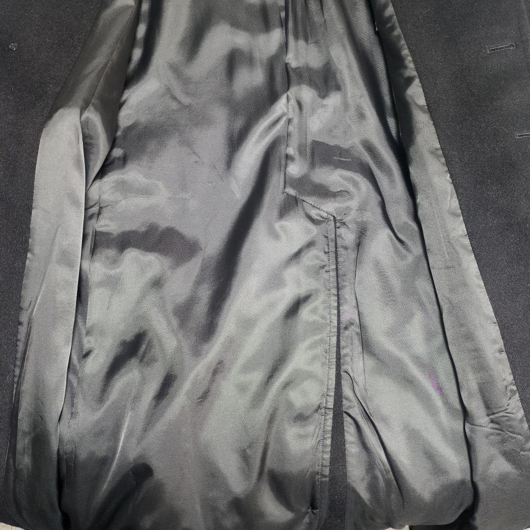 VISARUNO ロング ウールコート 黒