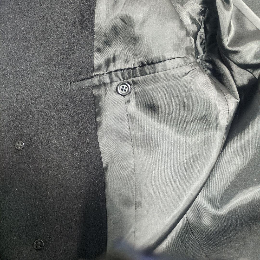 VISARUNO ロング ウールコート 黒