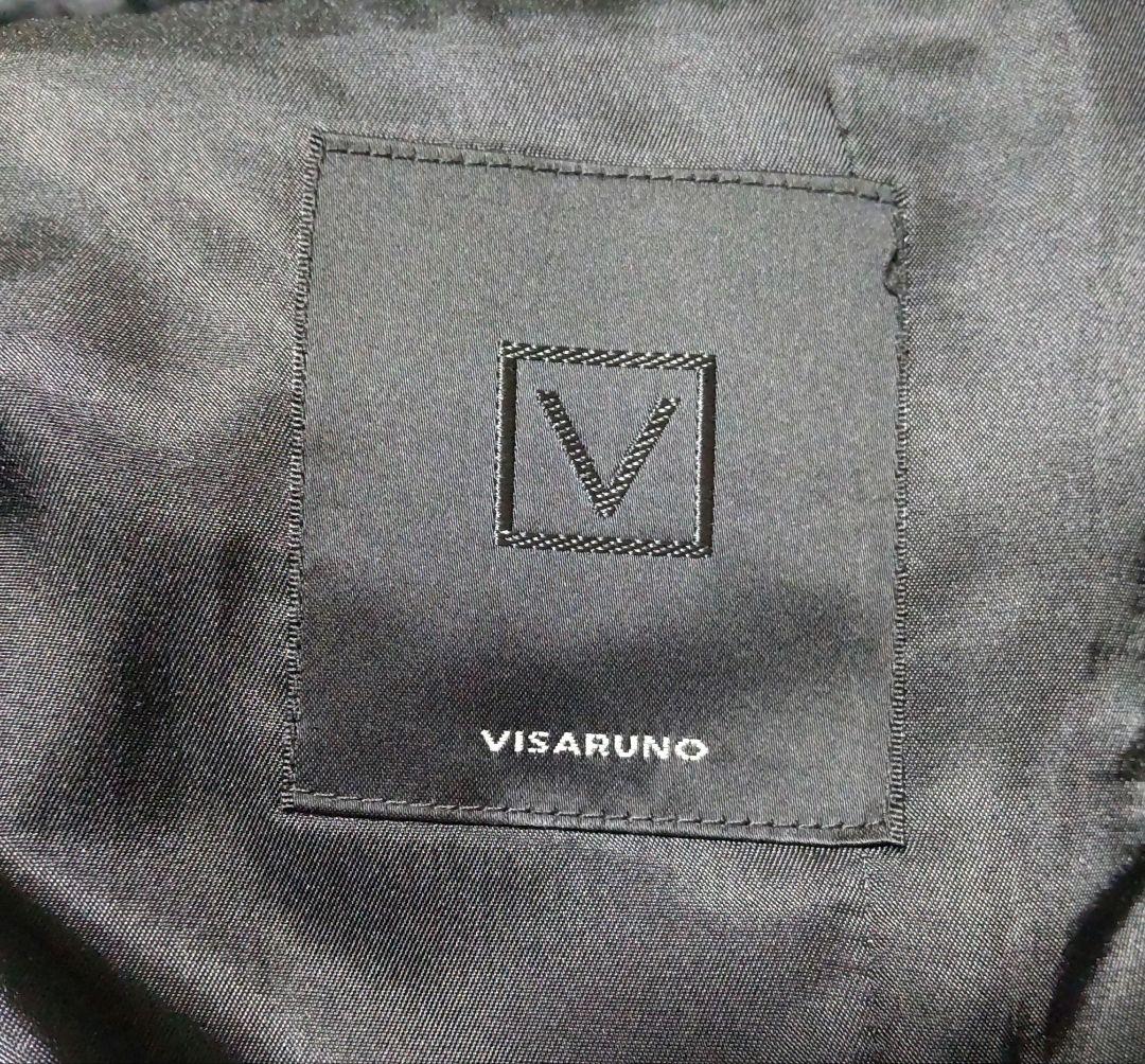 VISARUNO ロング ウールコート 黒