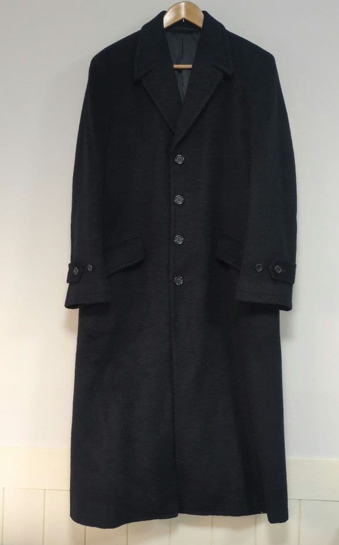 VISARUNO ロング ウールコート 黒