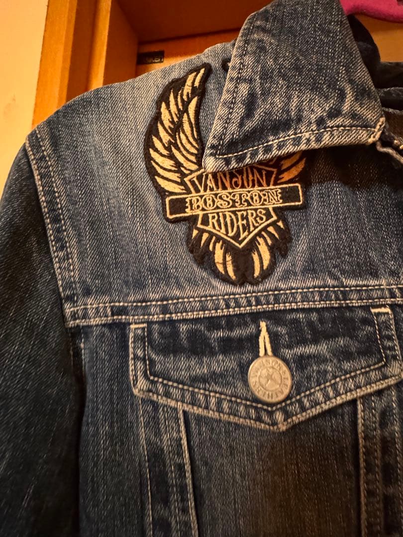 Vanson デニムオールインワン　スカルデザイン