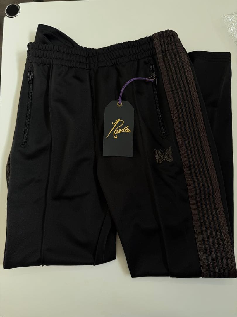【Needles】 ブラック ナロートラックパンツ XS 【正規品】