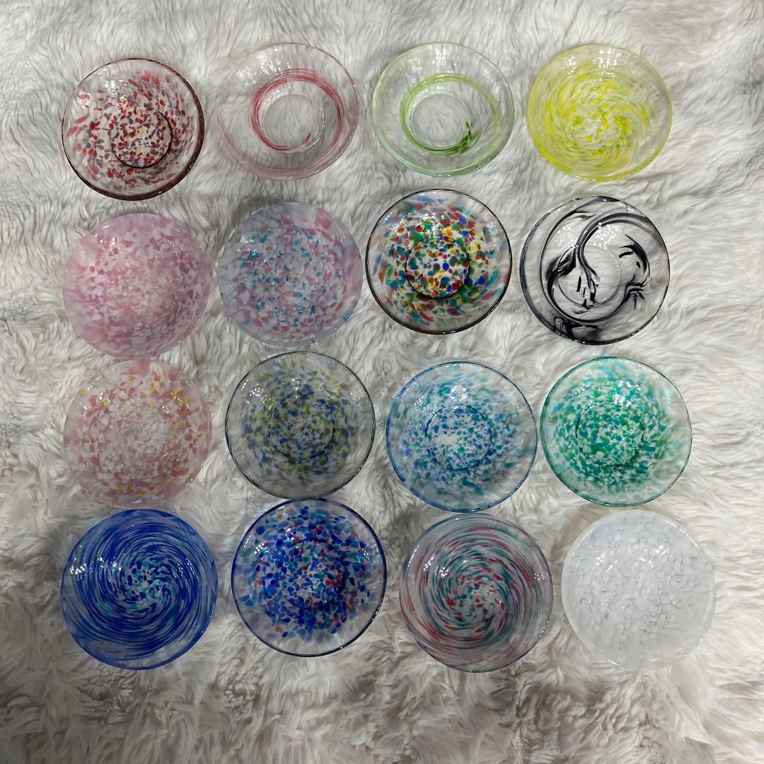 ⭐︎アデリア　津軽びいどろ　豆皿１６枚