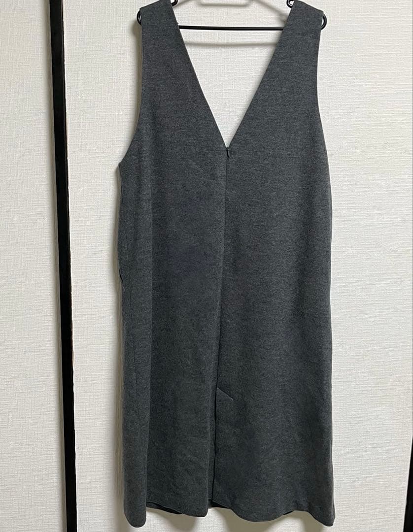 23区　ウールミルドジャージー ジャンパースカートグレー　大きいサイズ　23AW