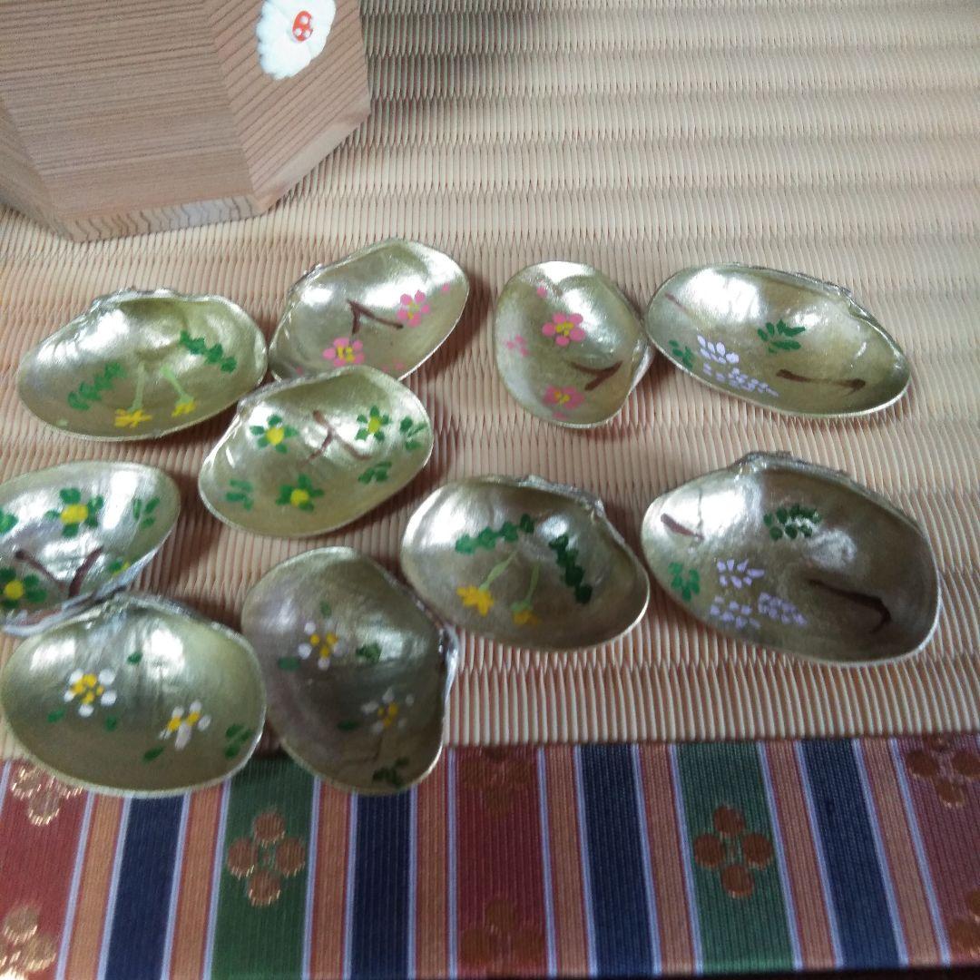 雛道具　雛飾り　貝桶貝殻つき