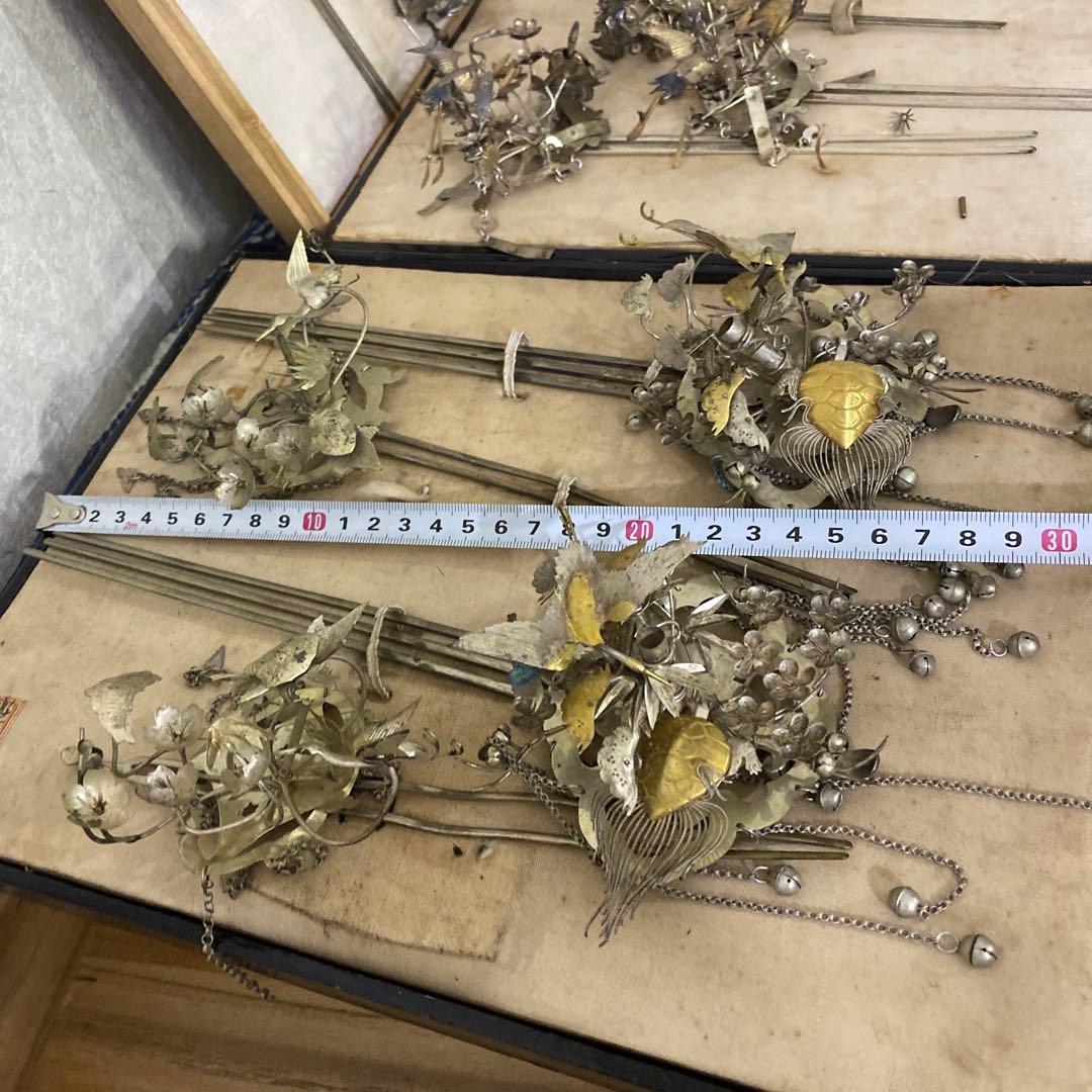 クリスマスセール　櫛細工　珊瑚　鶴亀