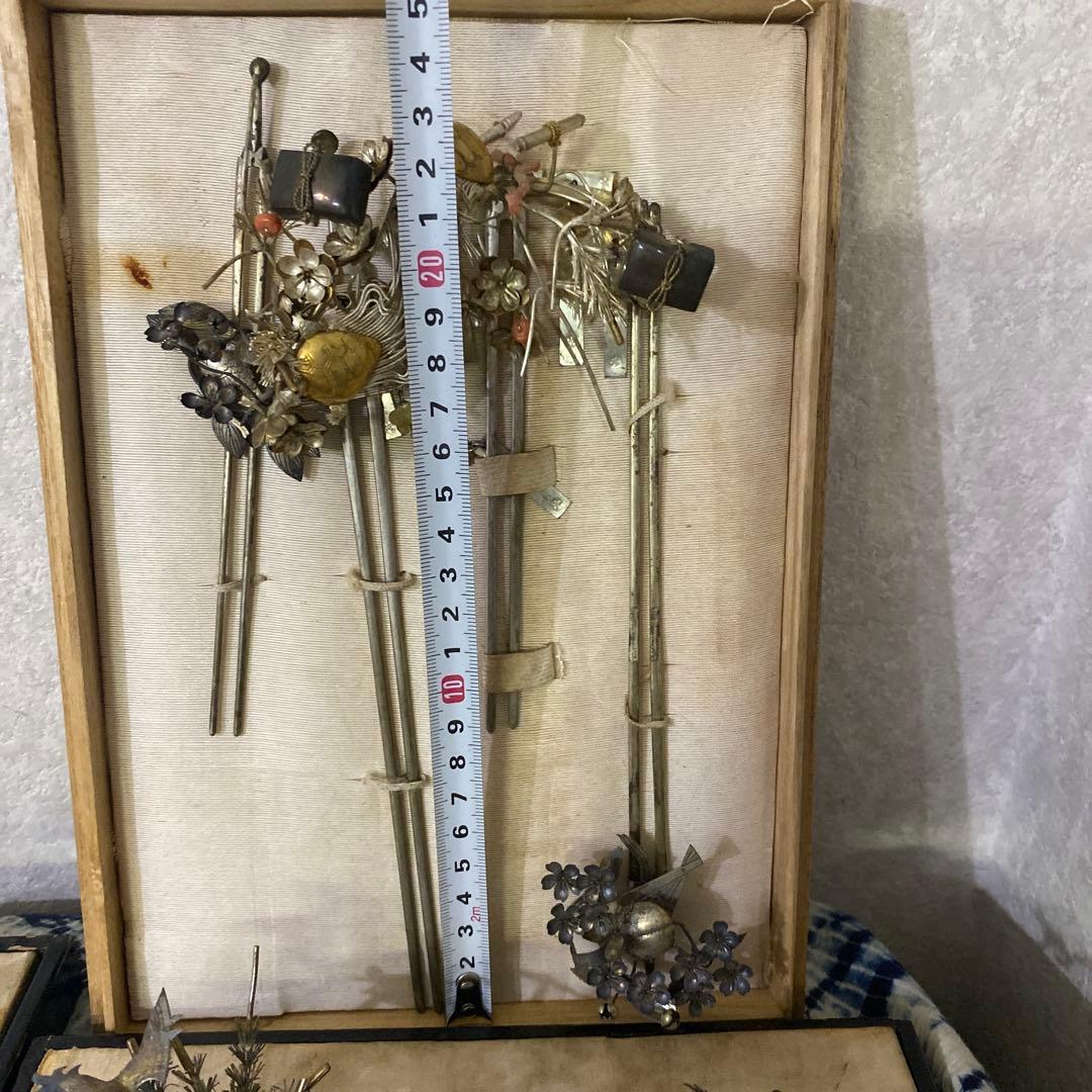 クリスマスセール　櫛細工　珊瑚　鶴亀