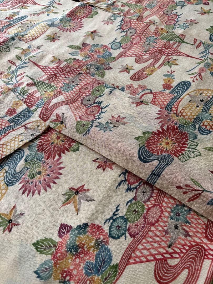 中振袖作り帯フルセット京紅型　ハーフ成人式　十三参り　袴にも合います　小柄な方