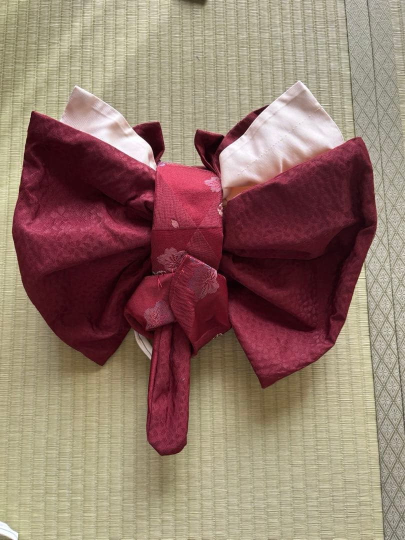 中振袖作り帯フルセット京紅型　ハーフ成人式　十三参り　袴にも合います　小柄な方