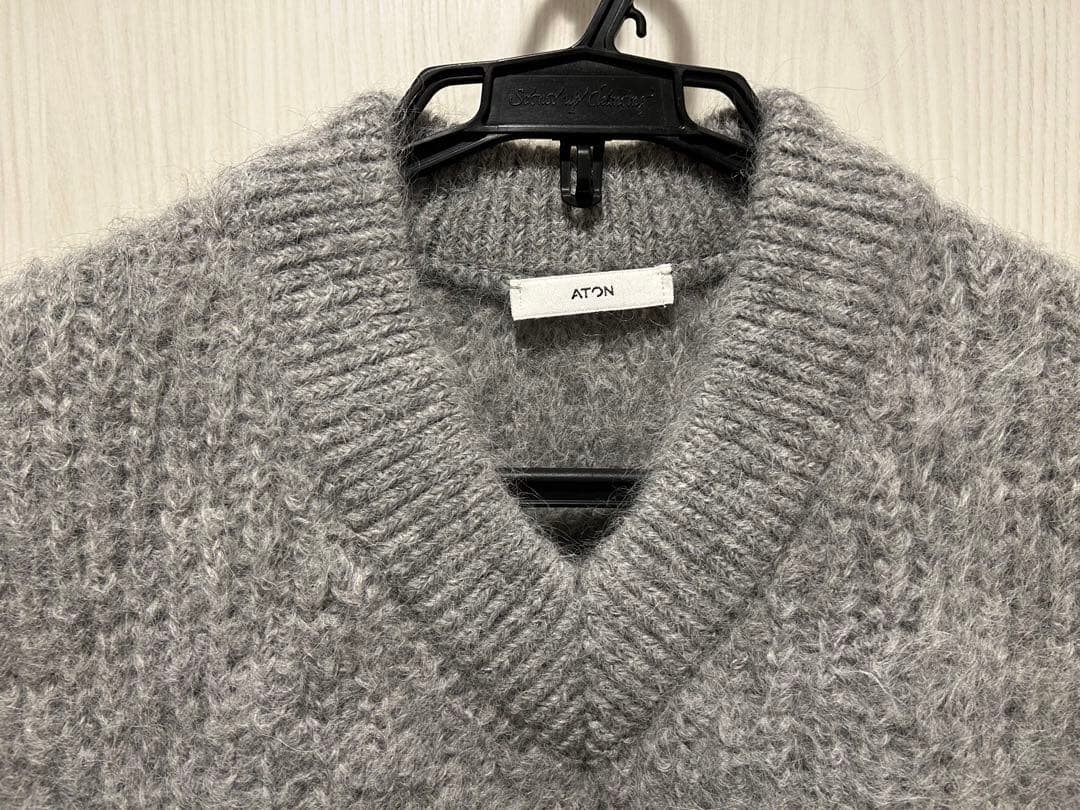【ATON】ALPACA FUR　Ｖネックベスト