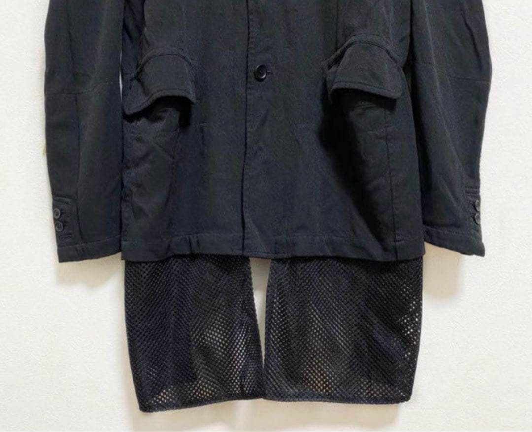 ブラックコムデギャルソン　ポリ縮　レイヤード ジャケット