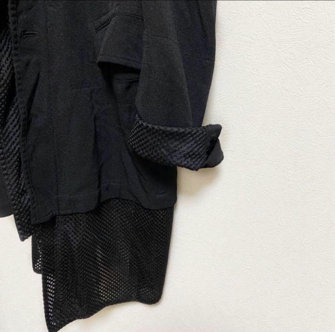 ブラックコムデギャルソン　ポリ縮　レイヤード ジャケット