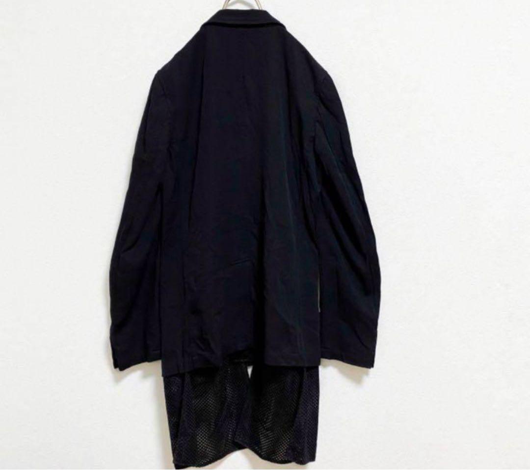 ブラックコムデギャルソン　ポリ縮　レイヤード ジャケット