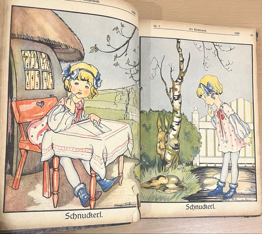 NO334希少 古書 アンティーク 洋書 ドイツ 児童書 絵本 ビンテージ 雑誌
