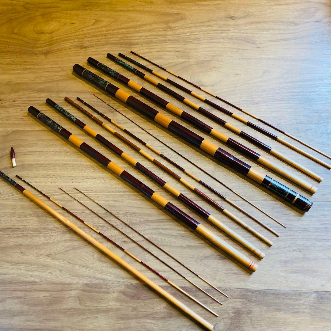 まとめて 在名有 へら竿 和竿 釣竿 竹竿ヘラ竿 竿掛け ロッド 詳細不明 〇タ