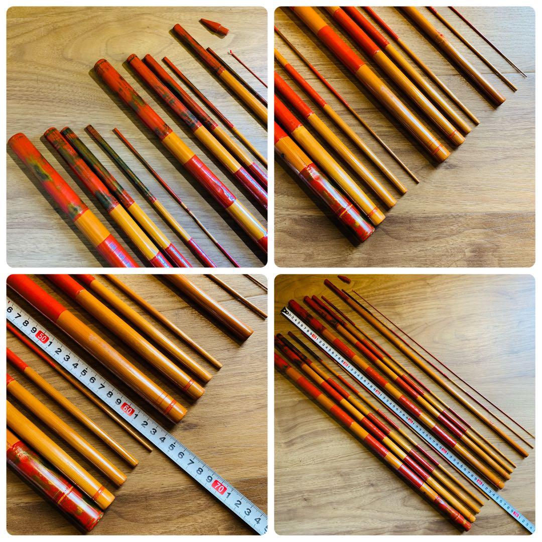 まとめて 在名有 へら竿 和竿 釣竿 竹竿ヘラ竿 竿掛け ロッド 詳細不明 〇タ