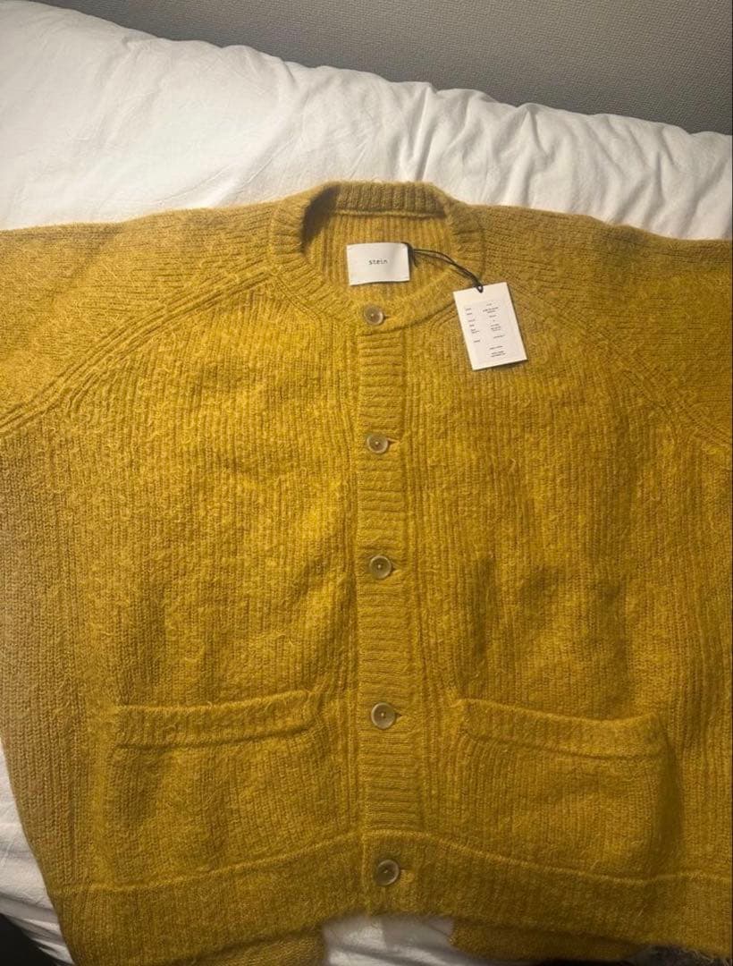 【極美品】stein Kid Mohair Cardigan S yellow