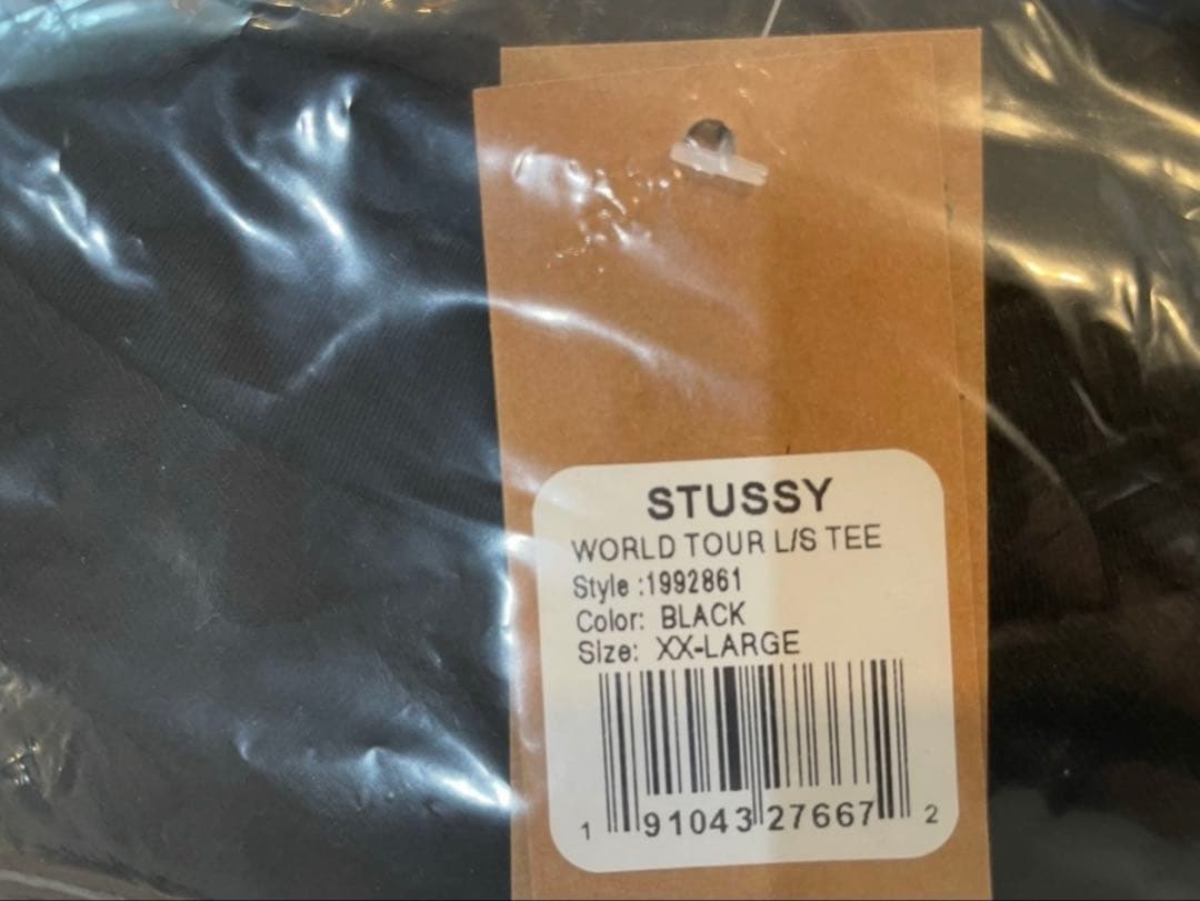 ❗️期間限定SALE❗️ステューシー ワールド ツアーロングTシャツ ブラックXXL