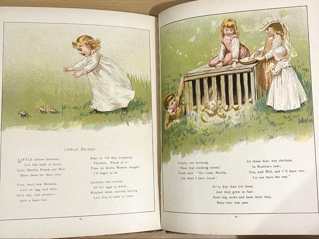 N o.380 希少 アンティーク 洋書 絵本 ビクトリアン 児童書 童謡