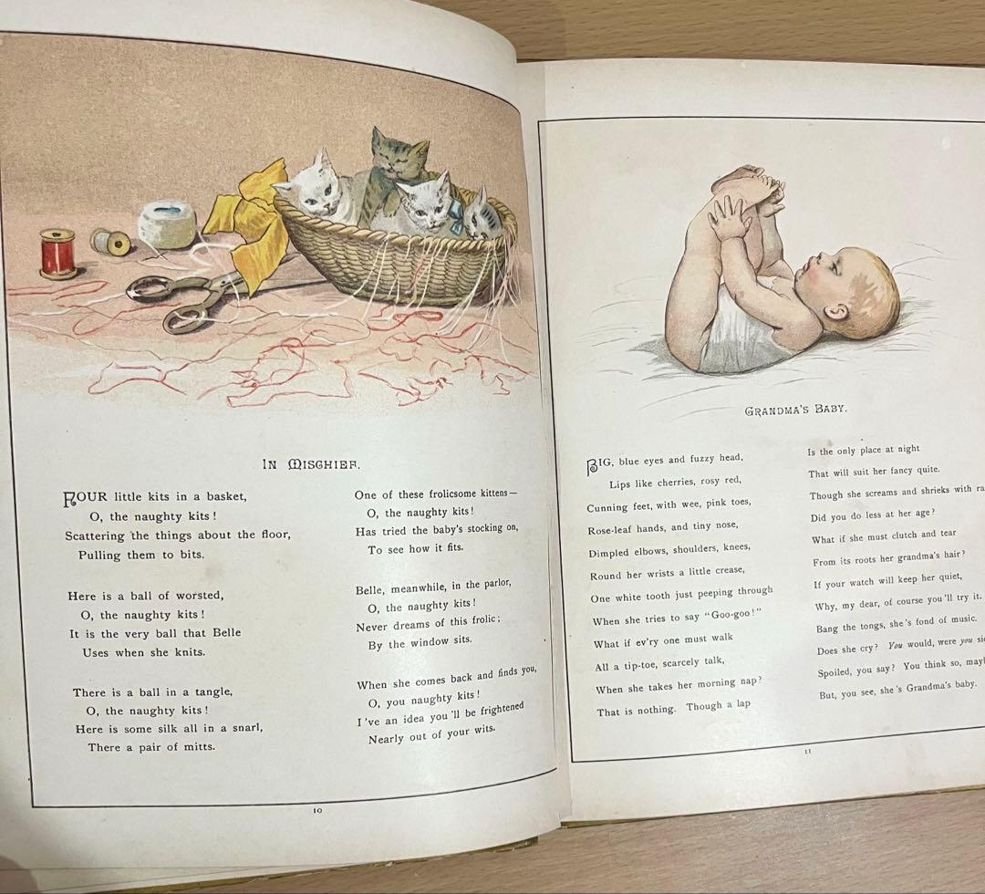 N o.380 希少 アンティーク 洋書 絵本 ビクトリアン 児童書 童謡