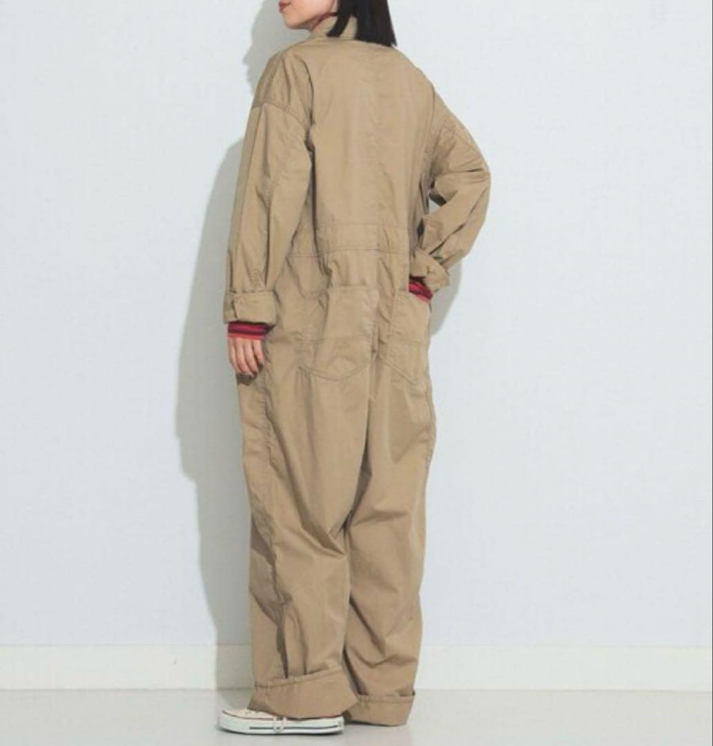 BEAMS BOY ビームスボーイ　ビックワークオールインワン　ベージュ