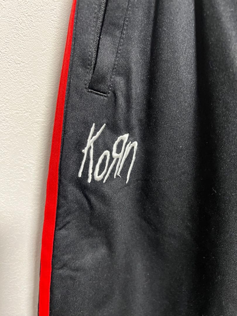 adidas Korn トラックパンツ XL ジャージ パンツ 黒赤