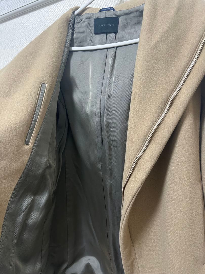 【ポリゴンきつね】junhashimoto ラップコート キャメル2