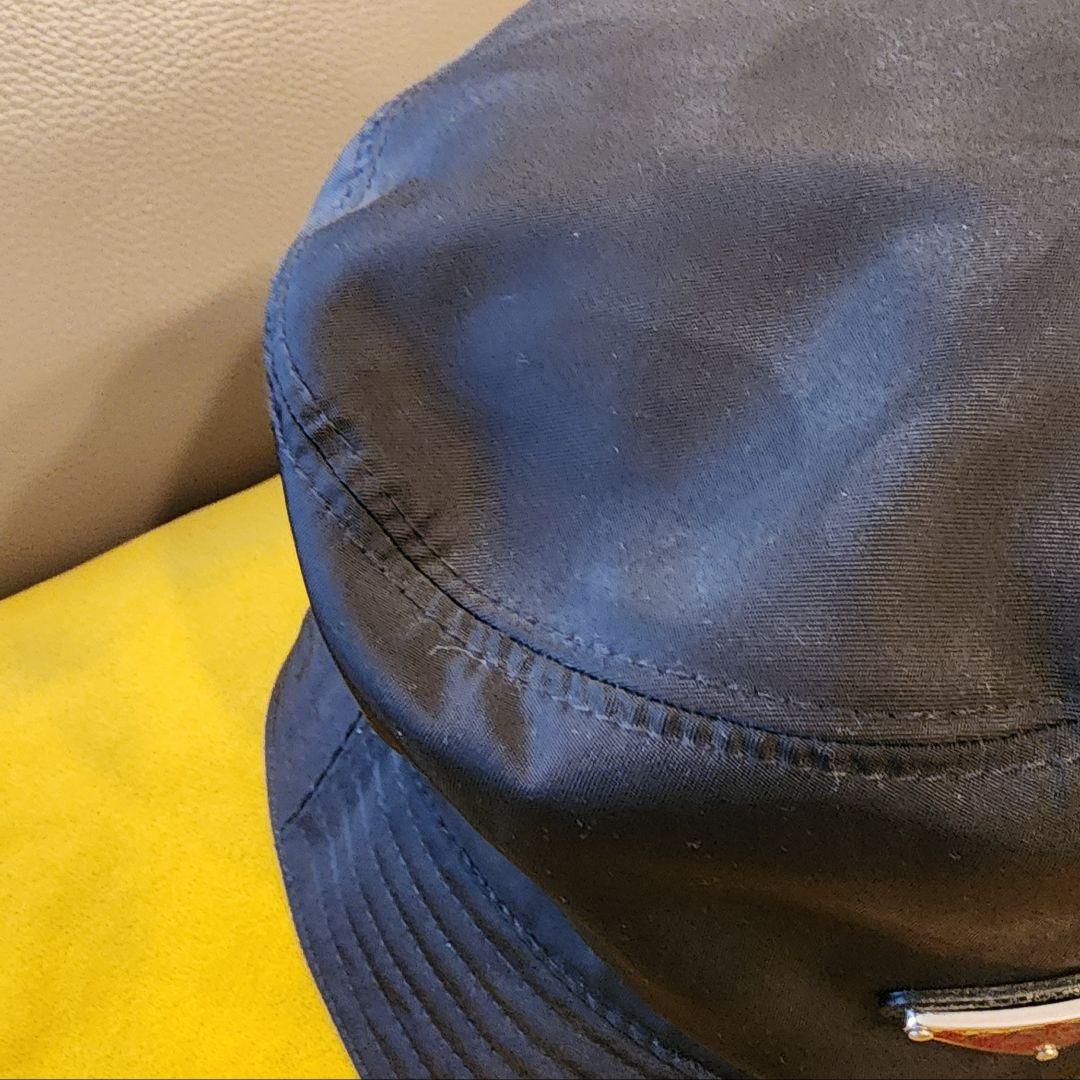 正規品:美品: PRADA バケットハット ネイビー/レッド