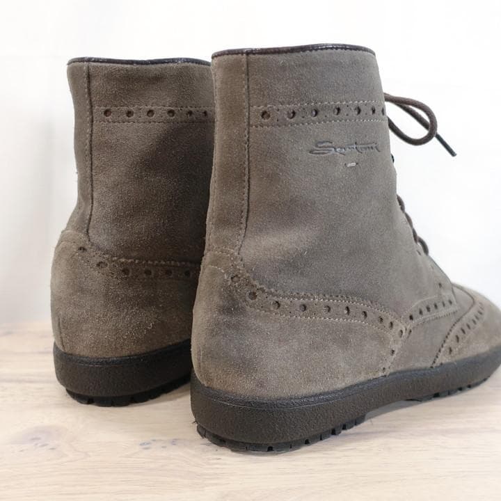 ★良品★サントーニ　スエード　レースアップブーツ　Santoni