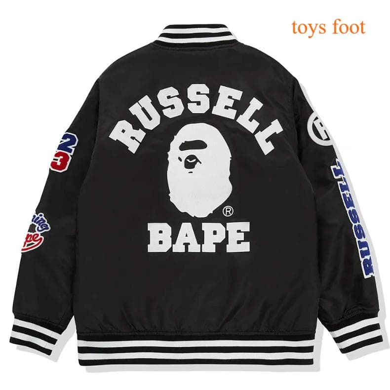 ジャケット・アウター BAPE RUSSELL COLLEGE VARSITY JACKET