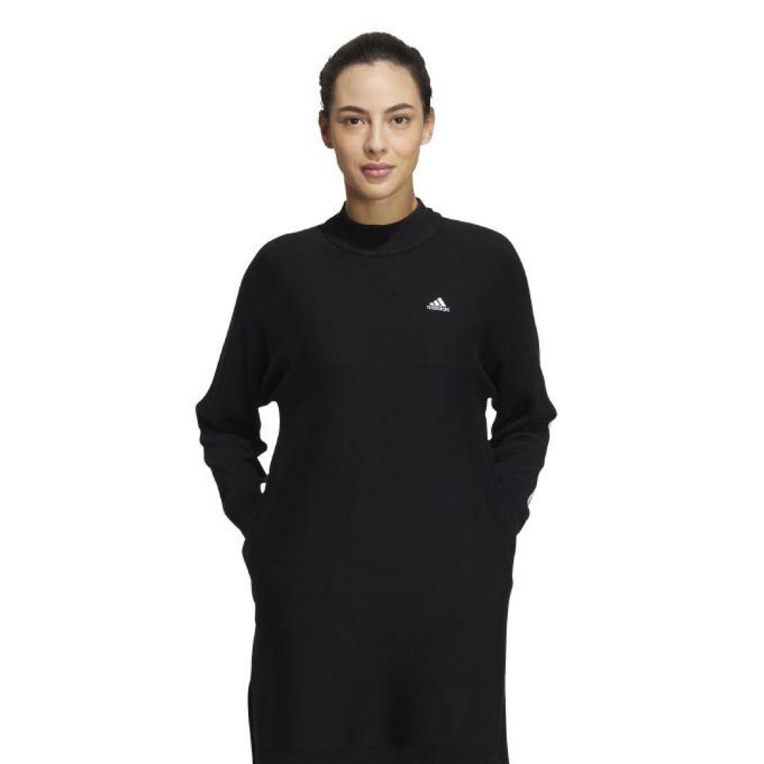 【新品】adidas スリーストライプス 長袖セーターワンピース DVS37