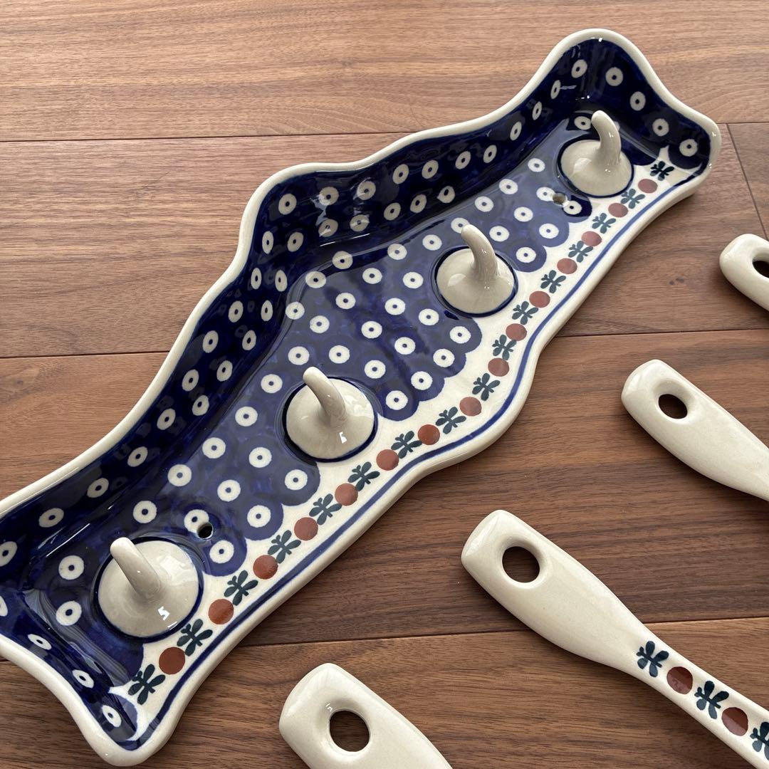 【新品】ポーリッシュポタリー キッチンツール＆ホルダー セット レア商品