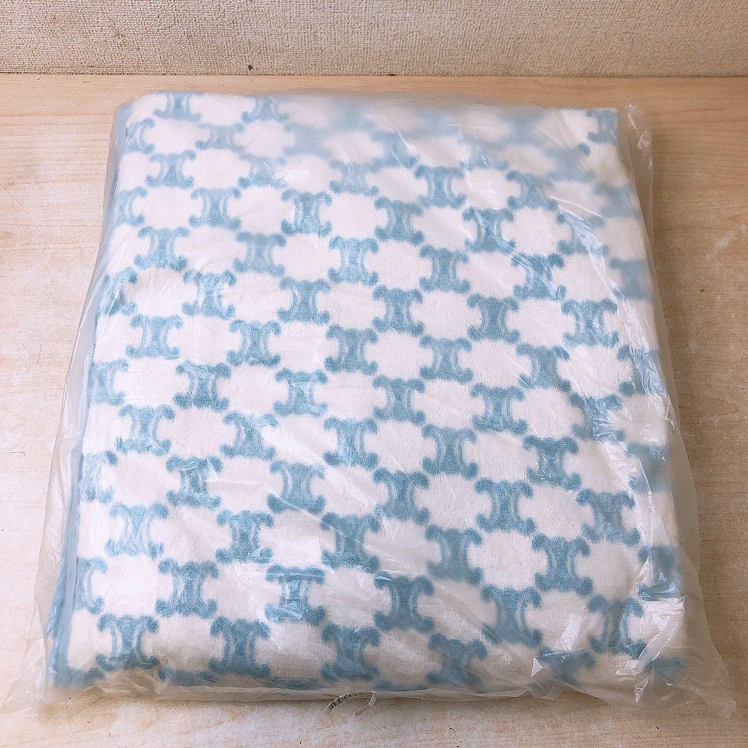 m*o様 セリーヌ 毛布&ハーフケット3点まとめ 西川 日本製 マカダム柄 ブラ