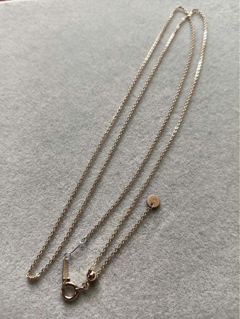 agete アガット K10 PG スライドアジャスターチェーン 50cm