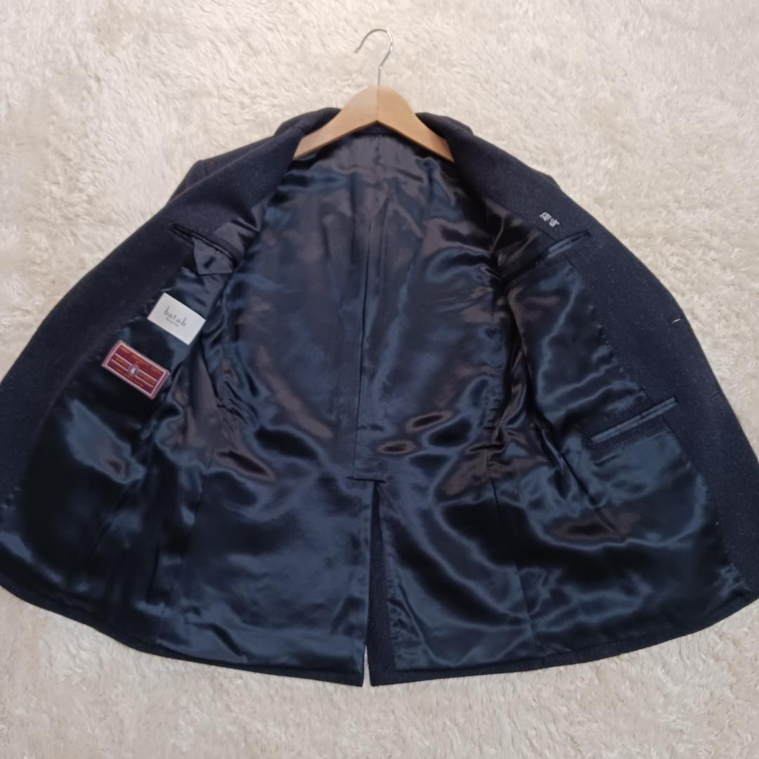 batak house cut 日本製 英国製ウール 厚手生地 ヘリンボーン 紺