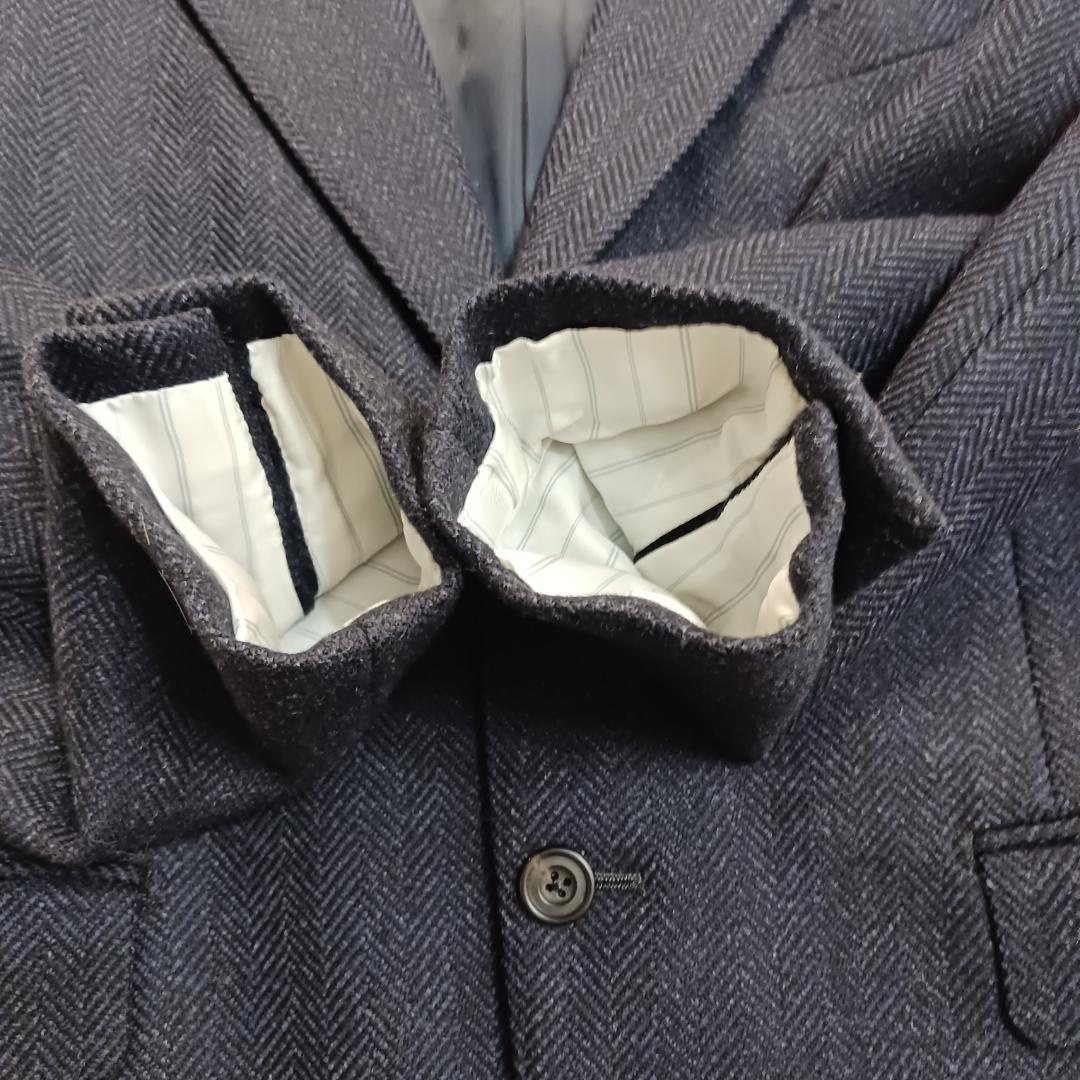 batak house cut 日本製 英国製ウール 厚手生地 ヘリンボーン 紺