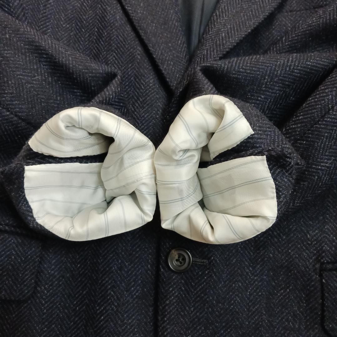 batak house cut 日本製 英国製ウール 厚手生地 ヘリンボーン 紺