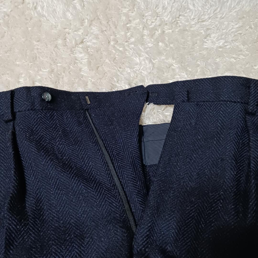 batak house cut 日本製 英国製ウール 厚手生地 ヘリンボーン 紺