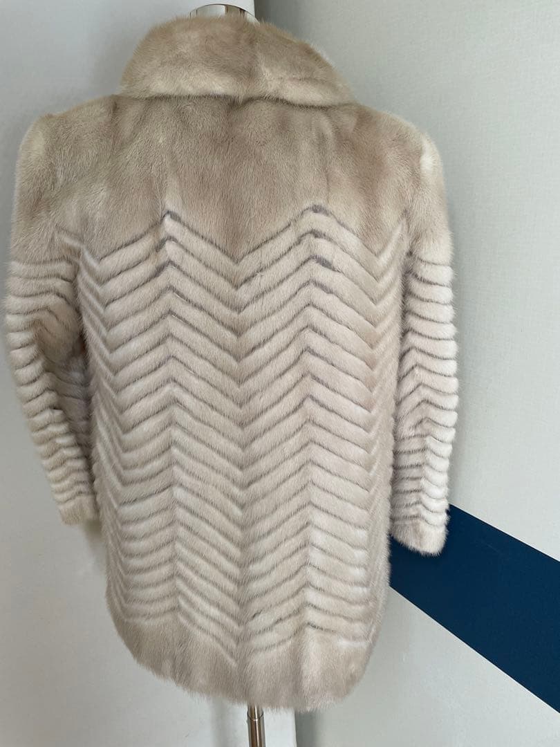 ミンクヘリンボン織 リアルコート