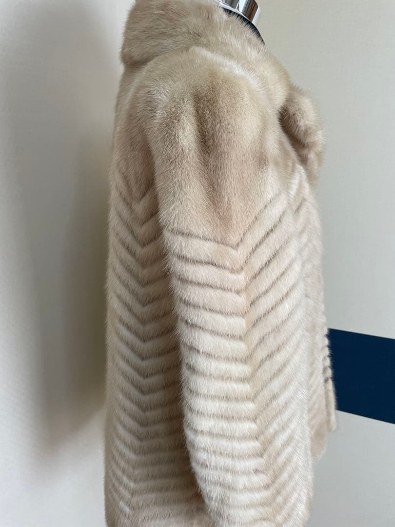 ミンクヘリンボン織 リアルコート