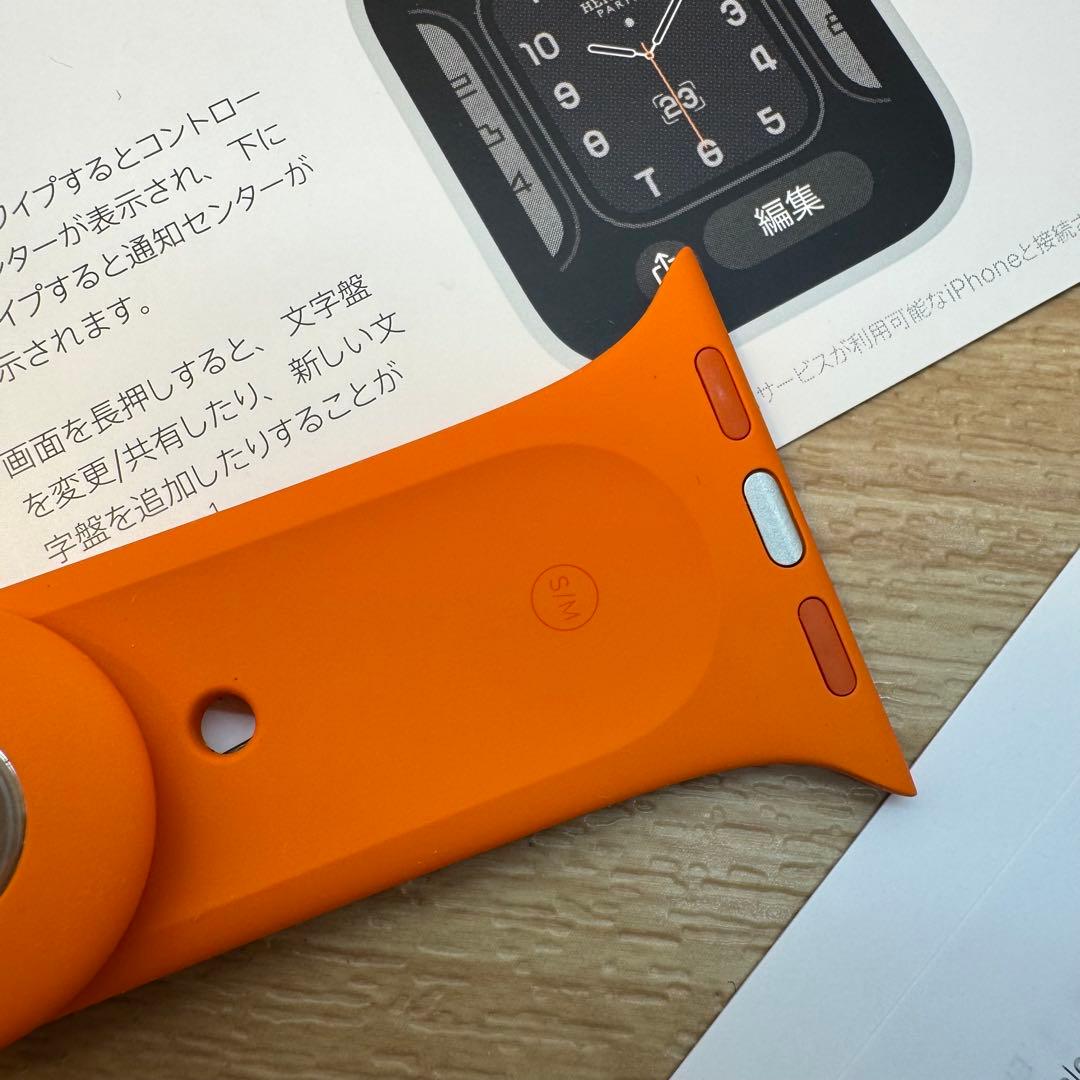 2177 Apple Watch エルメス　オレンジ　スポーツ　シリコン　ラバー