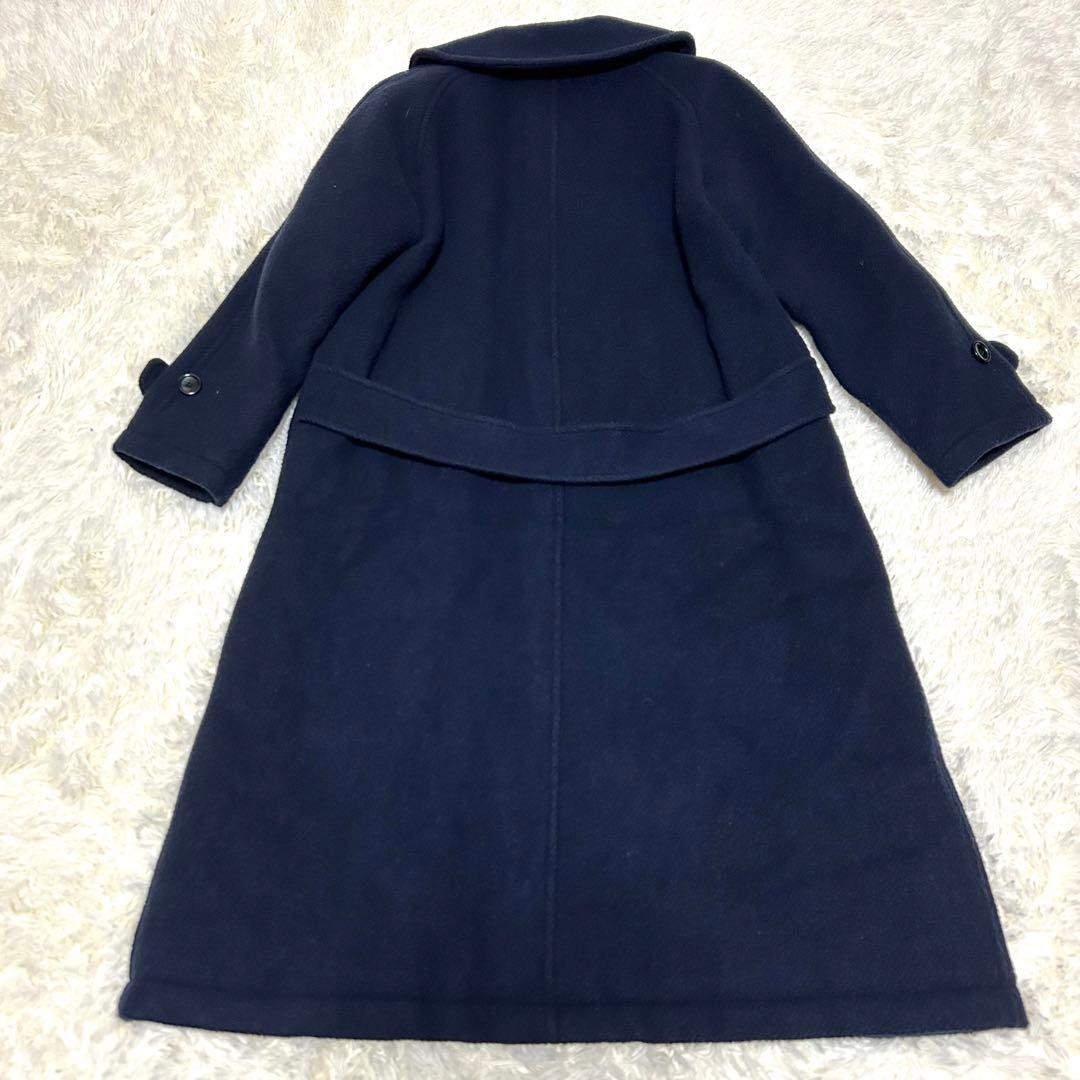 AD2017 希少　トリコ　コムデギャルソン　丸襟　ステンカラーコート　ネイビー
