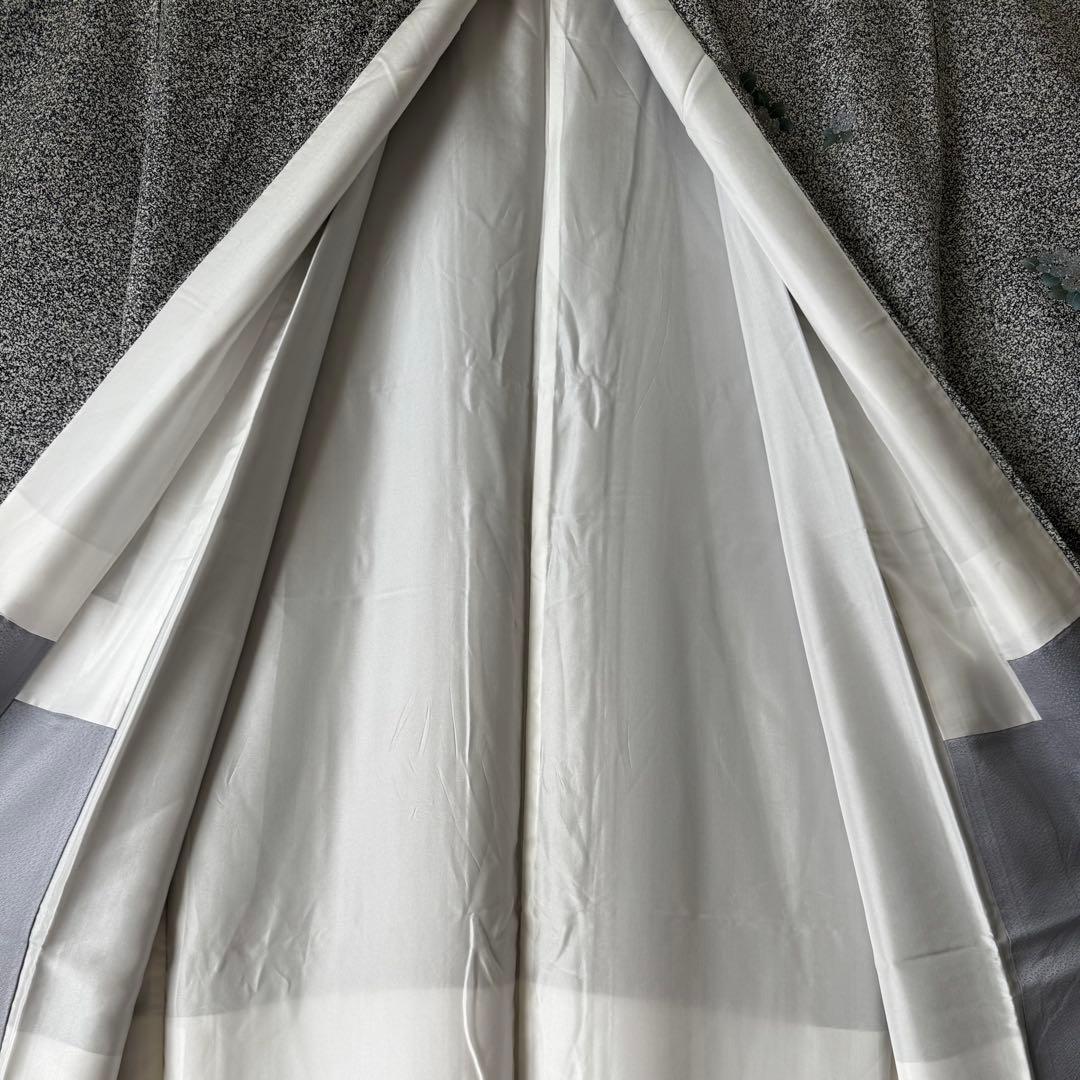 美品！ 訪問着 逸品 金彩 黒灰 グレー モノトーン系 身丈158 ゆったり