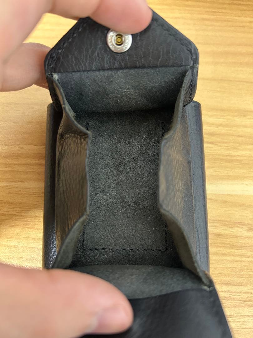 Hender scheme trifold wallet black 美品