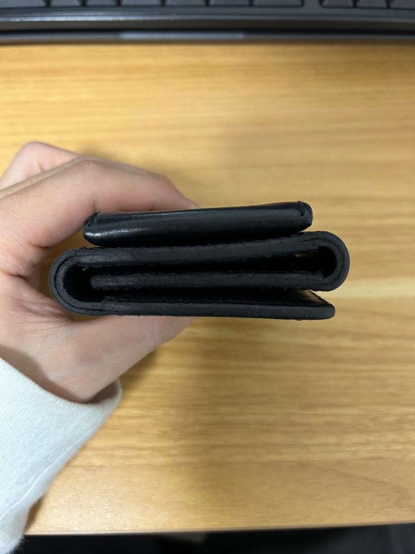 Hender scheme trifold wallet black 美品